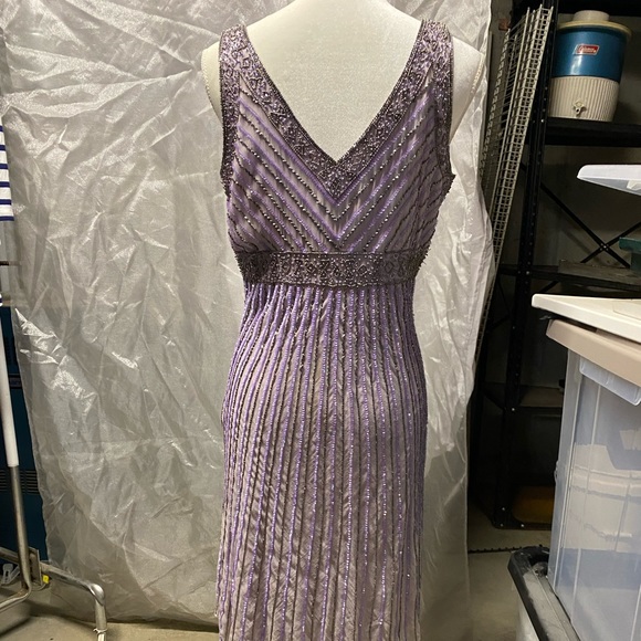 Patra purple bead embellished dress - Picture 2 of 13